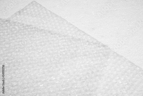 white plastic bubble wrap
