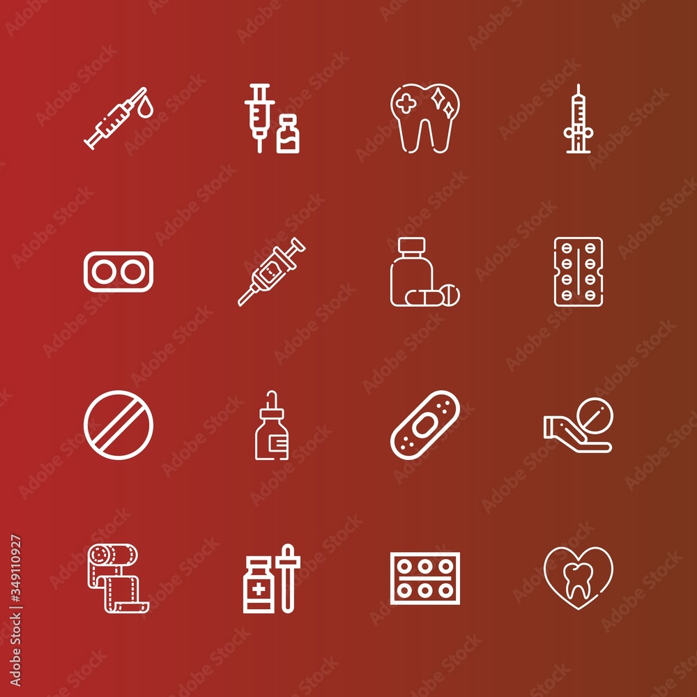 Editable 16 cure icons for web and mobile Editable 16 cure icons for web and mobile