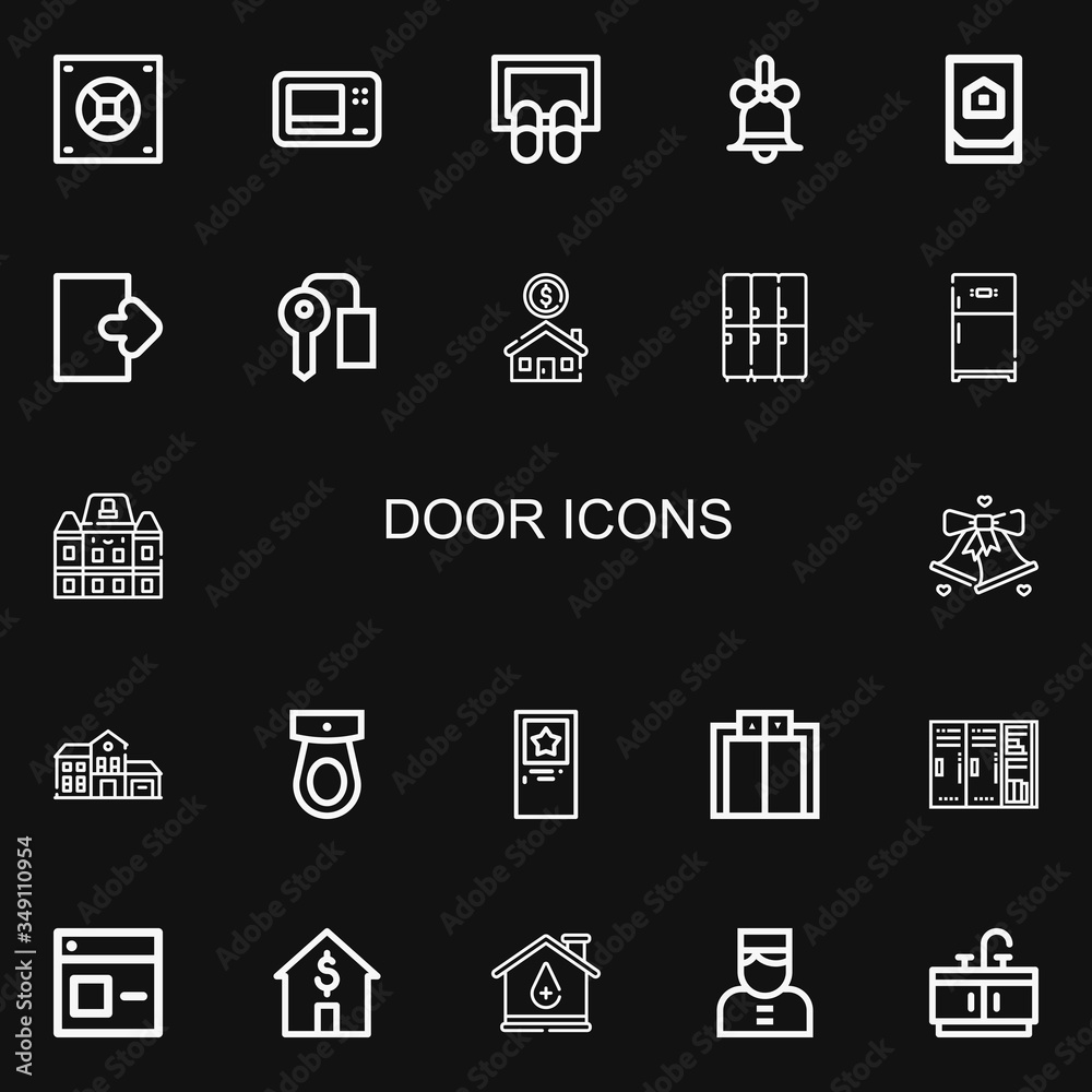 Editable 22 door icons for web and mobile Editable 22 door icons for web and mobile