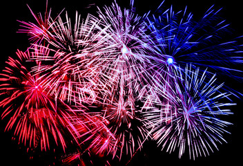 fireworks in the night sky