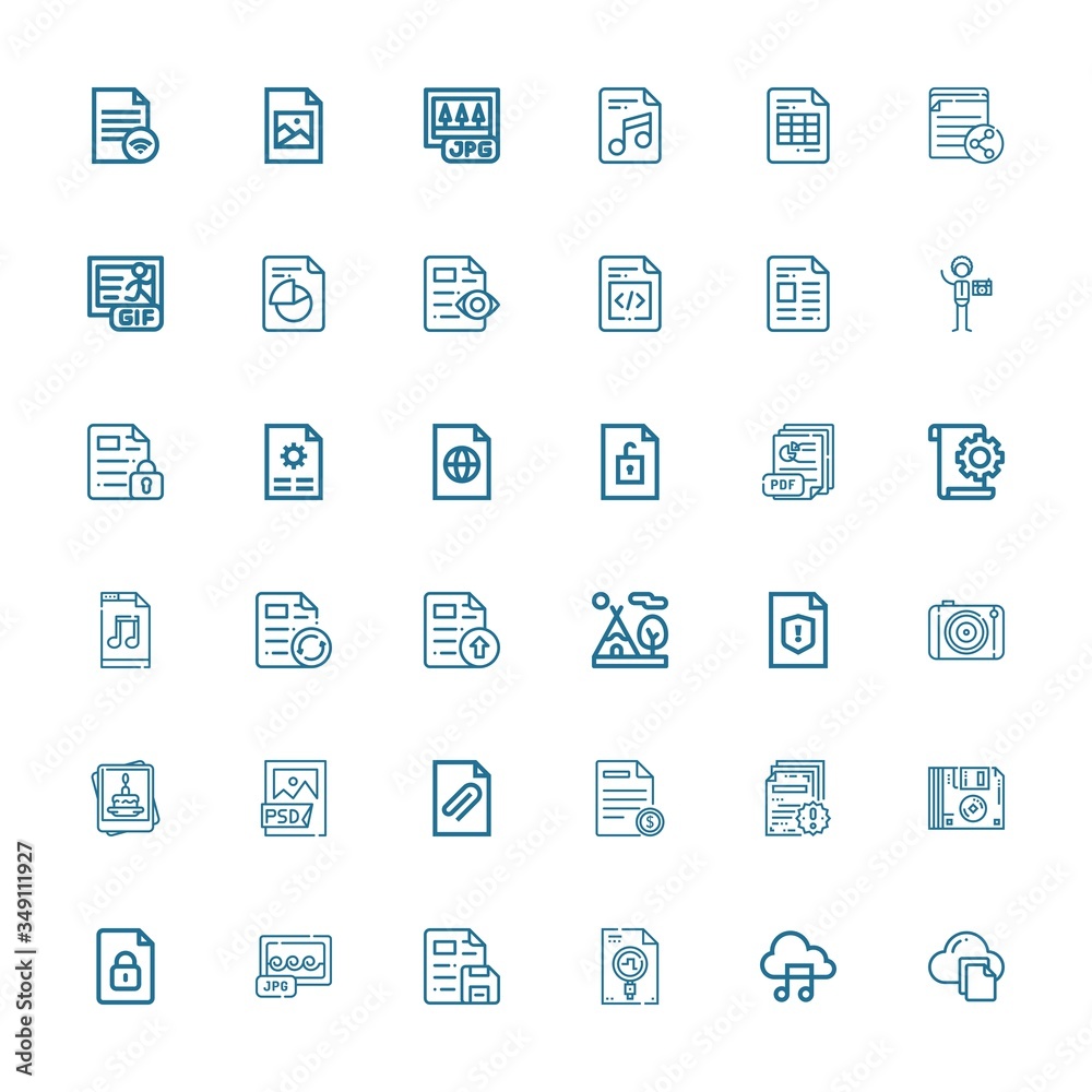 Editable 36 format icons for web and mobile Editable 36 format icons for web and mobile