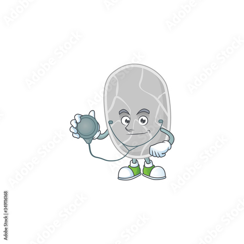 Cartoon character of nitrospirae dedicated Doctor Work with stethoscope