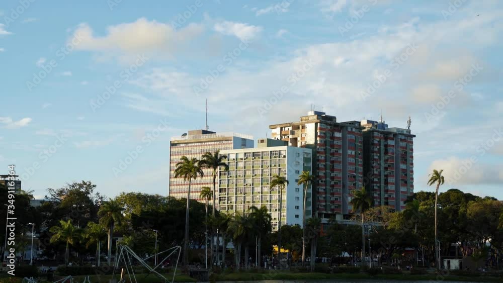 Large skyscraper in the middle of the beautiful exotic and tropical city of Joao Pessoa, Brazil on a warm sunny summer day Large skyscraper in the middle of the beautiful exotic and tropical city of Joao Pessoa, Brazil on a warm sunny summer day
