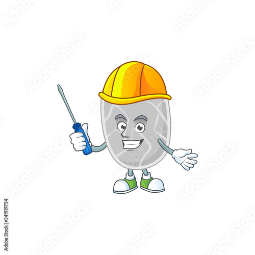 A cartoon image of nitrospirae in a automotive character