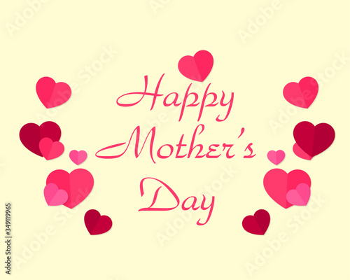Flat design happy mother's day wallpaper illustrations