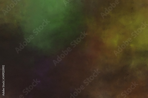 wallpaper background very dark green, dark olive green and brown colored vintage abstract painted background with space for text or image. can be used as poster background or wallpaper