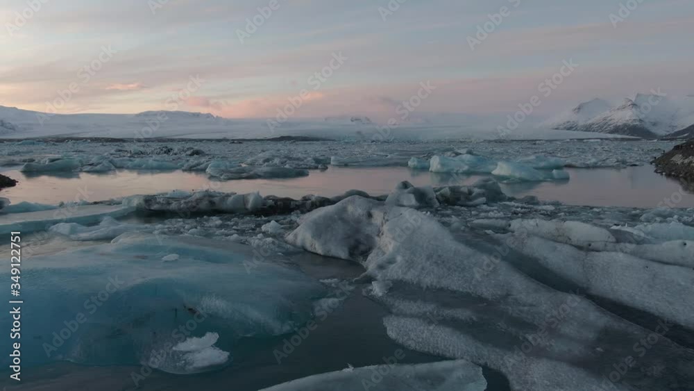 Arctic icebergs in glacial lake at Diamond Beach in Iceland Arctic icebergs in glacial lake at Diamond Beach in Iceland