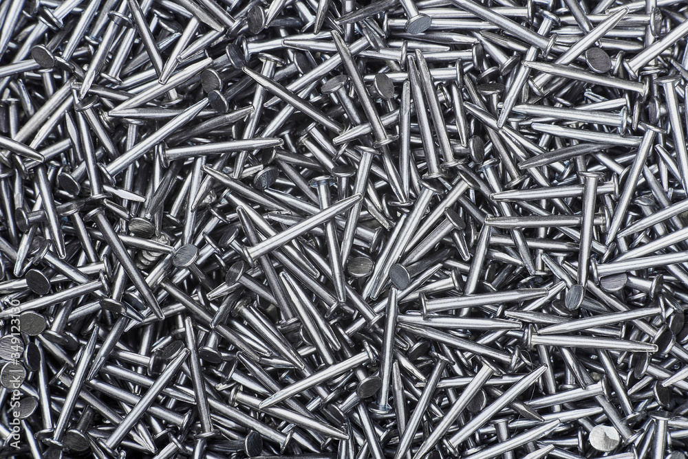 metal nails macro flat lay background metal nails macro flat lay background