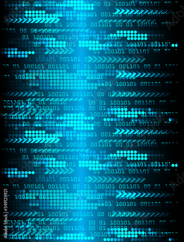 Blue cyber circuit future technology concept background