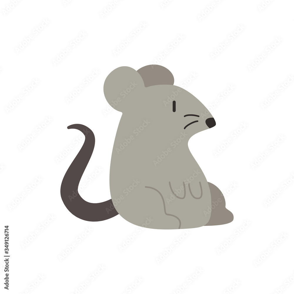 cute mouse animal vector