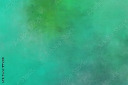 background medium sea green, sea green and cadet blue colored vintage abstract painted background with space for text or image. vintage texture, distressed old textured painted design
