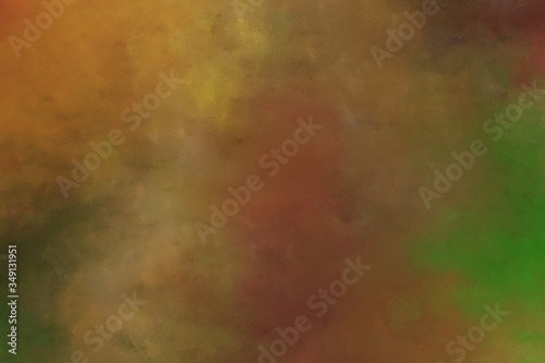 beautiful brown, dark olive green and peru colored vintage abstract painted background with space for text or image. can be used as poster background or wallpaper