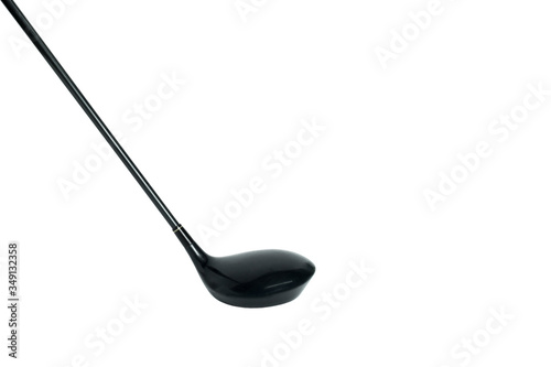 Black golf club isolated on white background with clipping paths for graphic design