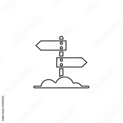 direction post icon vector illustration design