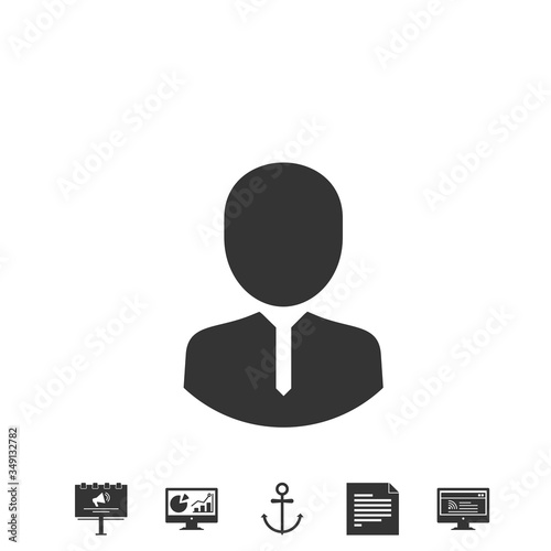 Fototapeta Naklejka Na Ścianę i Meble -  business profile icon vector illustration design