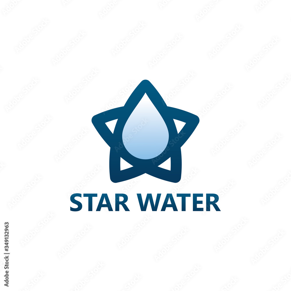 Star Water Logo Template Design Star Water Logo Template Design