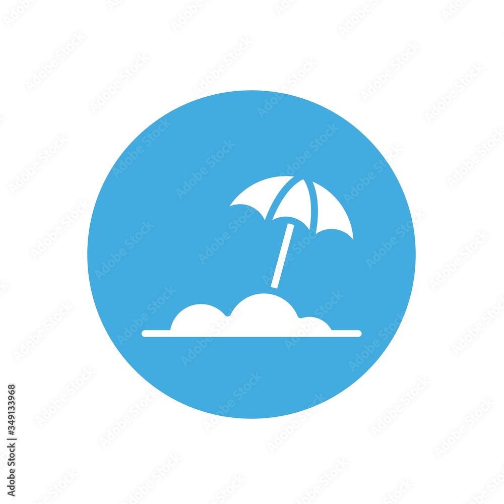 beach umbrella icon vector illustration design
