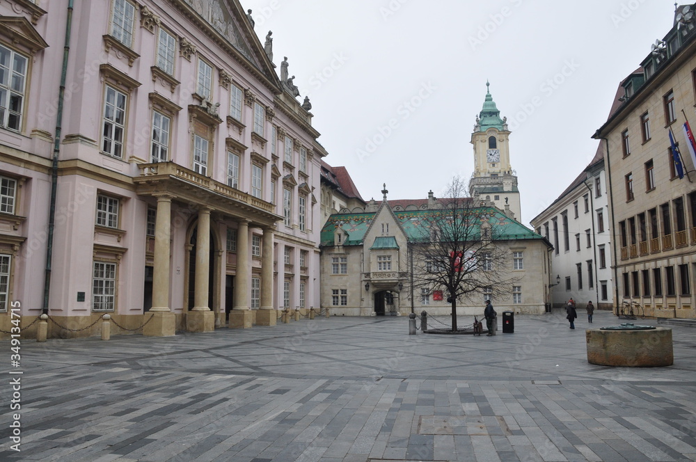 old town square in Bratislava 