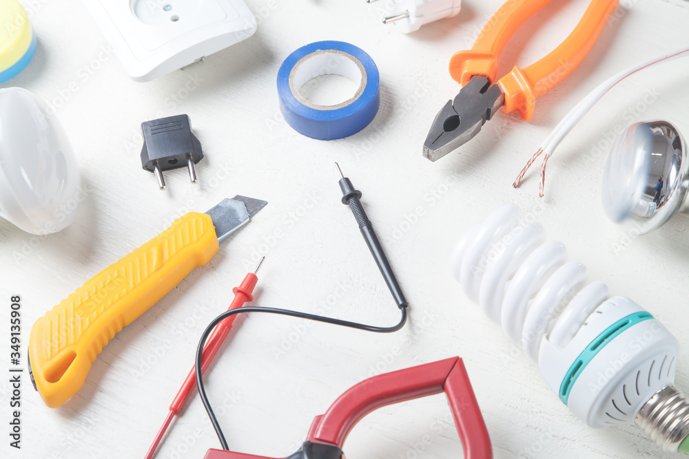 Working tools and components. Electrical objects Working tools and components. Electrical objects