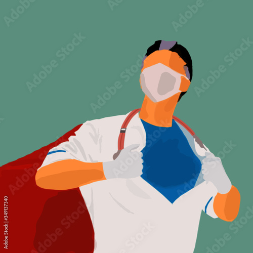 vector illustration of a doctor