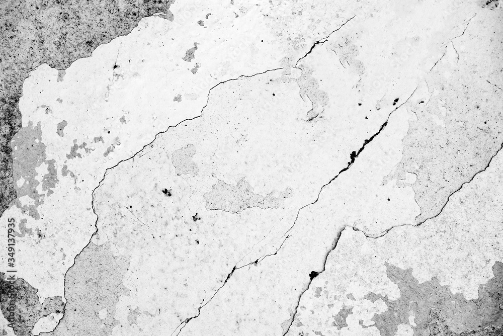 Obraz premium Texture of a concrete wall with cracks and scratches which can be used as a background
