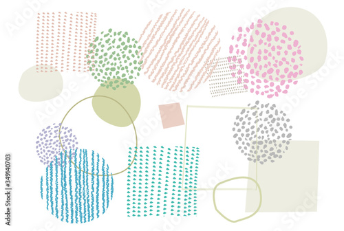 手描き図形の背景ベクター