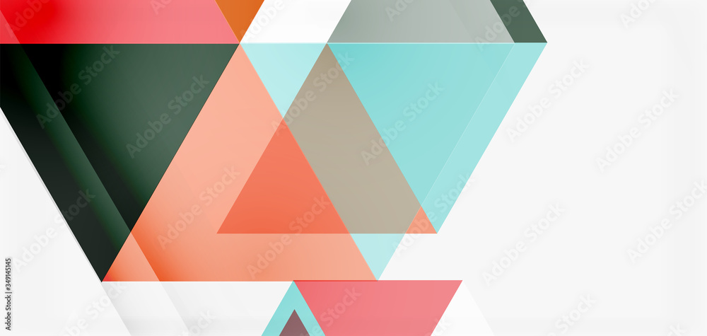 Geometric abstract background, mosaic triangle and hexagon shapes. Trendy abstract layout template for business or technology presentation, internet poster or web brochure cover, wallpaper