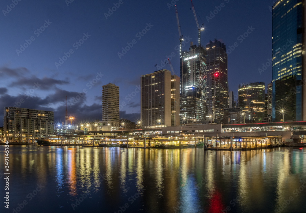 downtown sydney and ferry wharves