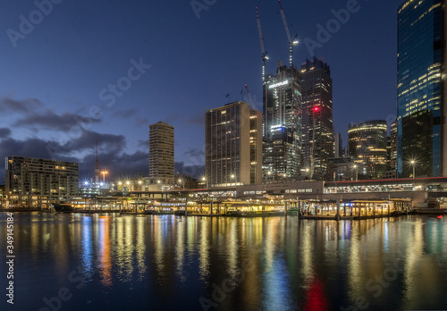 downtown sydney and ferry wharves