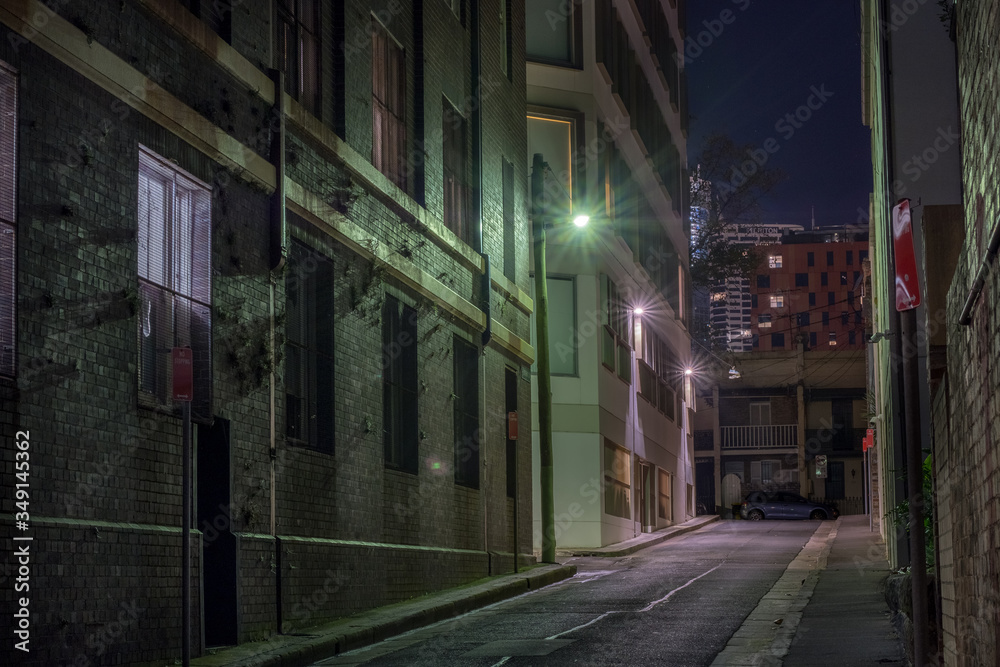 empty back street at night empty back street at night