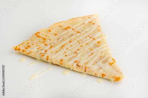 Pancake with creamy sauce 