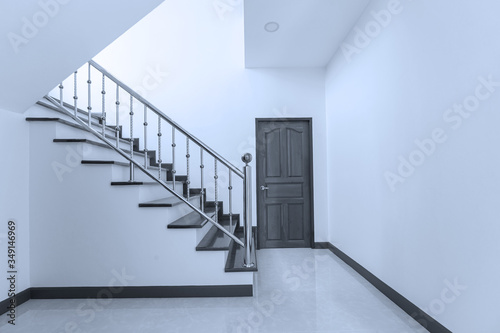 Empty living room with stair