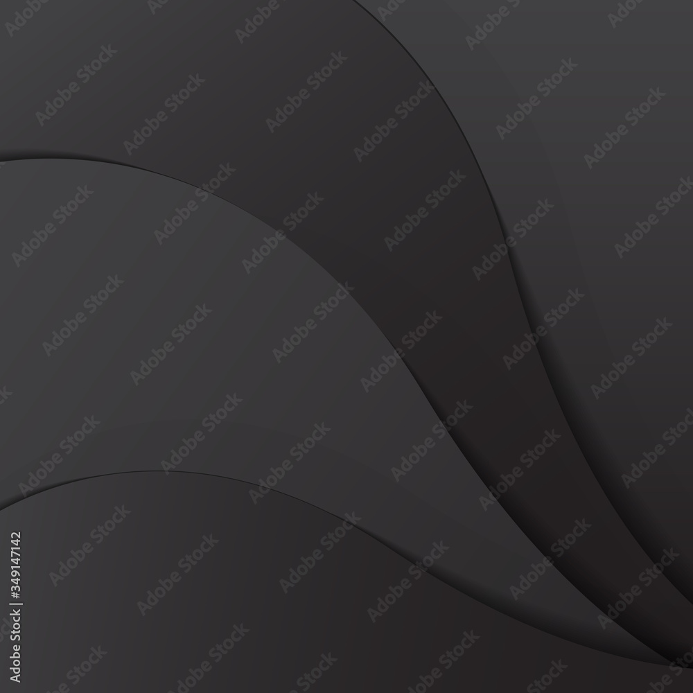 Black Modern Fluid Background Composition with Waves and Shadows Black Modern Fluid Background Composition with Waves and Shadows