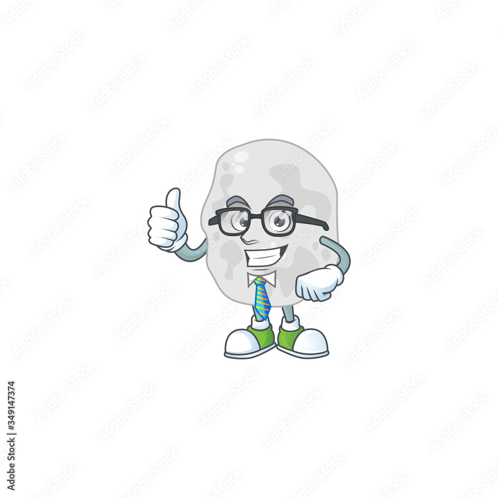 cartoon drawing concept of planctomycetes as a successful businessman cartoon drawing concept of planctomycetes as a successful businessman