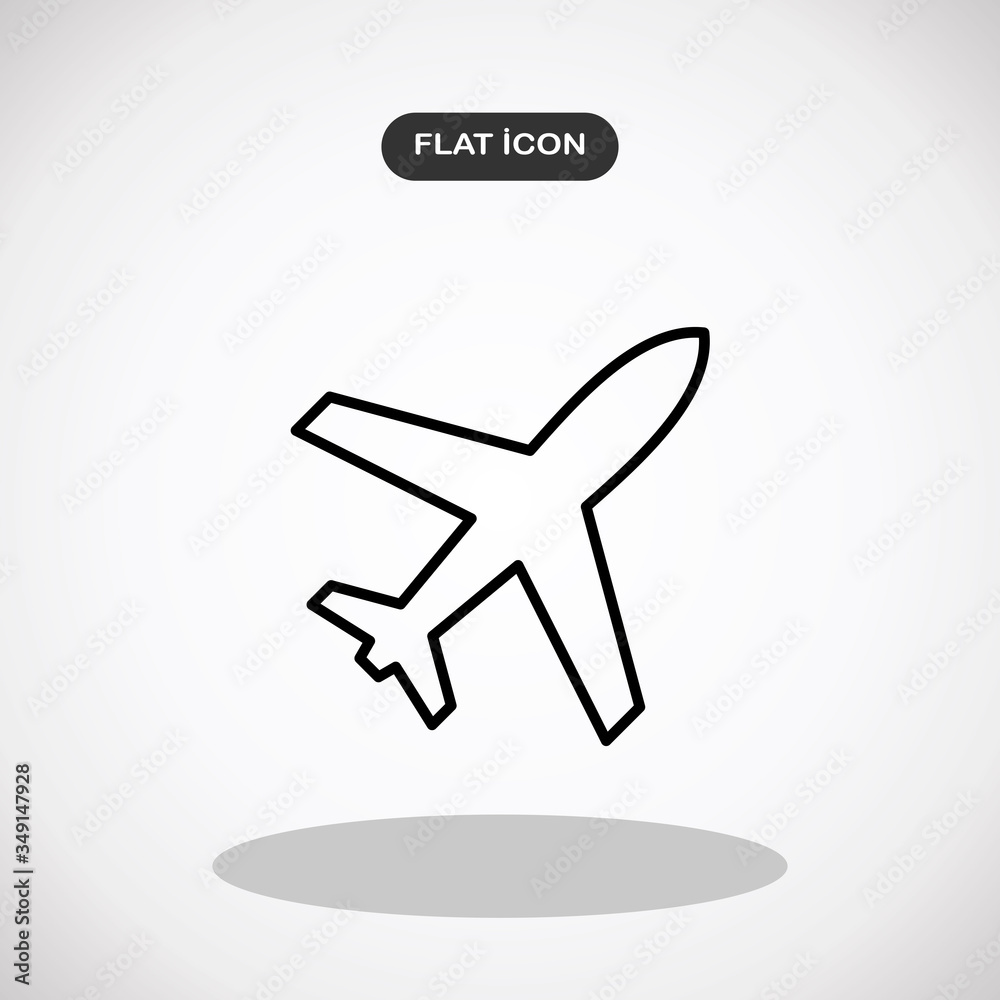 Vector airplane Icon.Simple logo vector illustration for graphic and web design. Vector airplane Icon.Simple logo vector illustration for graphic and web design.