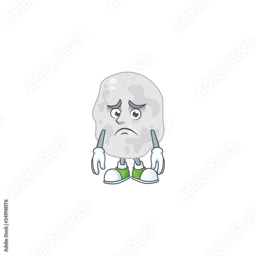Planctomycetes Caricature design picture showing worried face