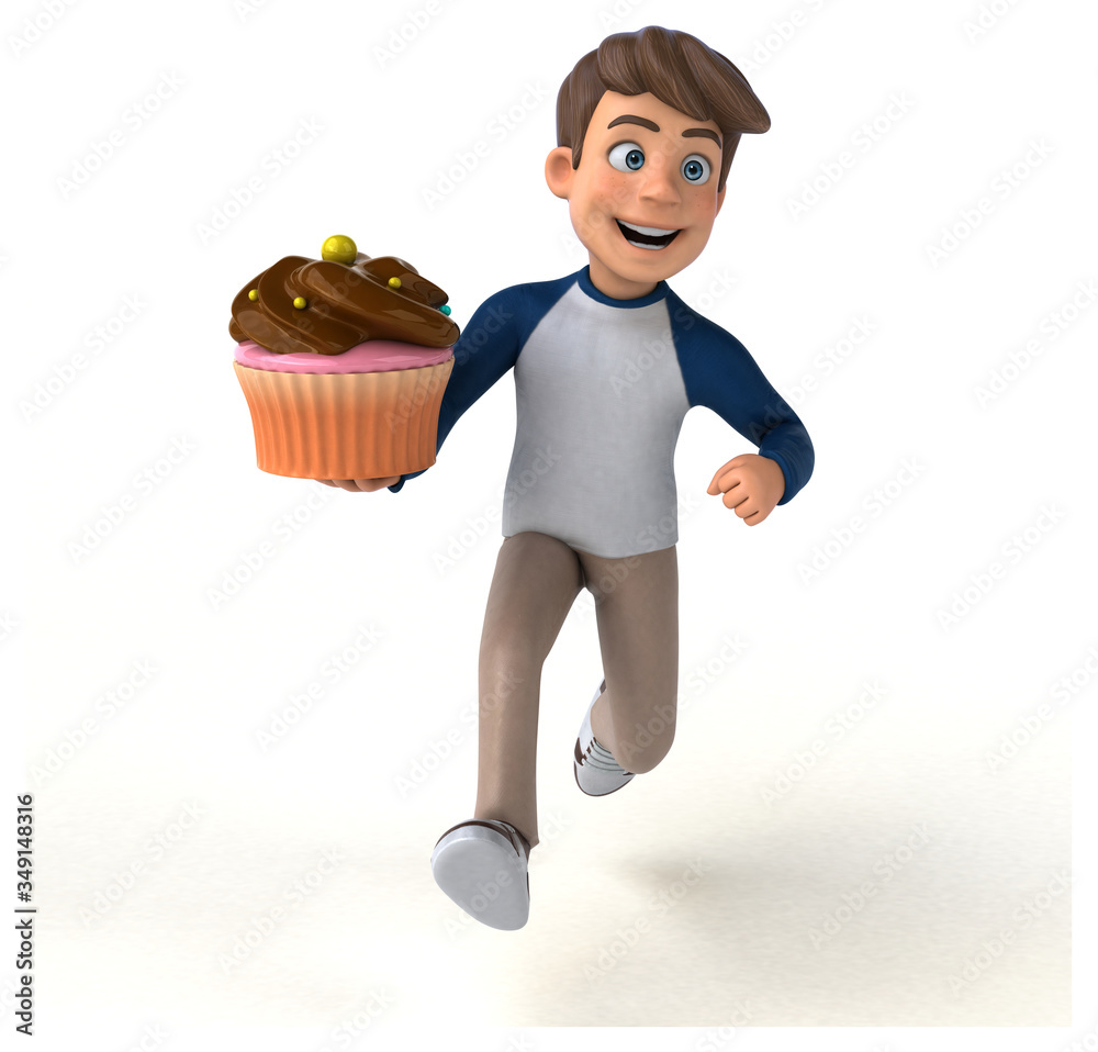 3D cartoon character fun teenager 3D cartoon character fun teenager