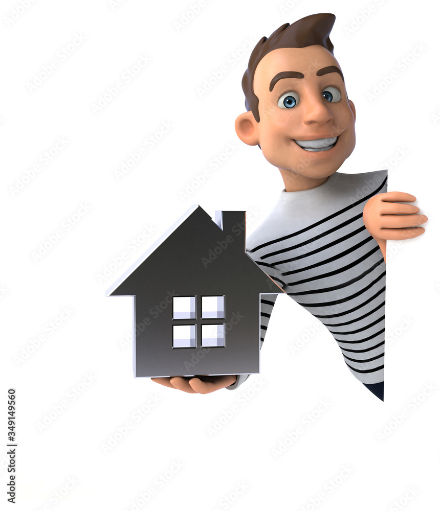 Fun 3D cartoon casual character Fun 3D cartoon casual character