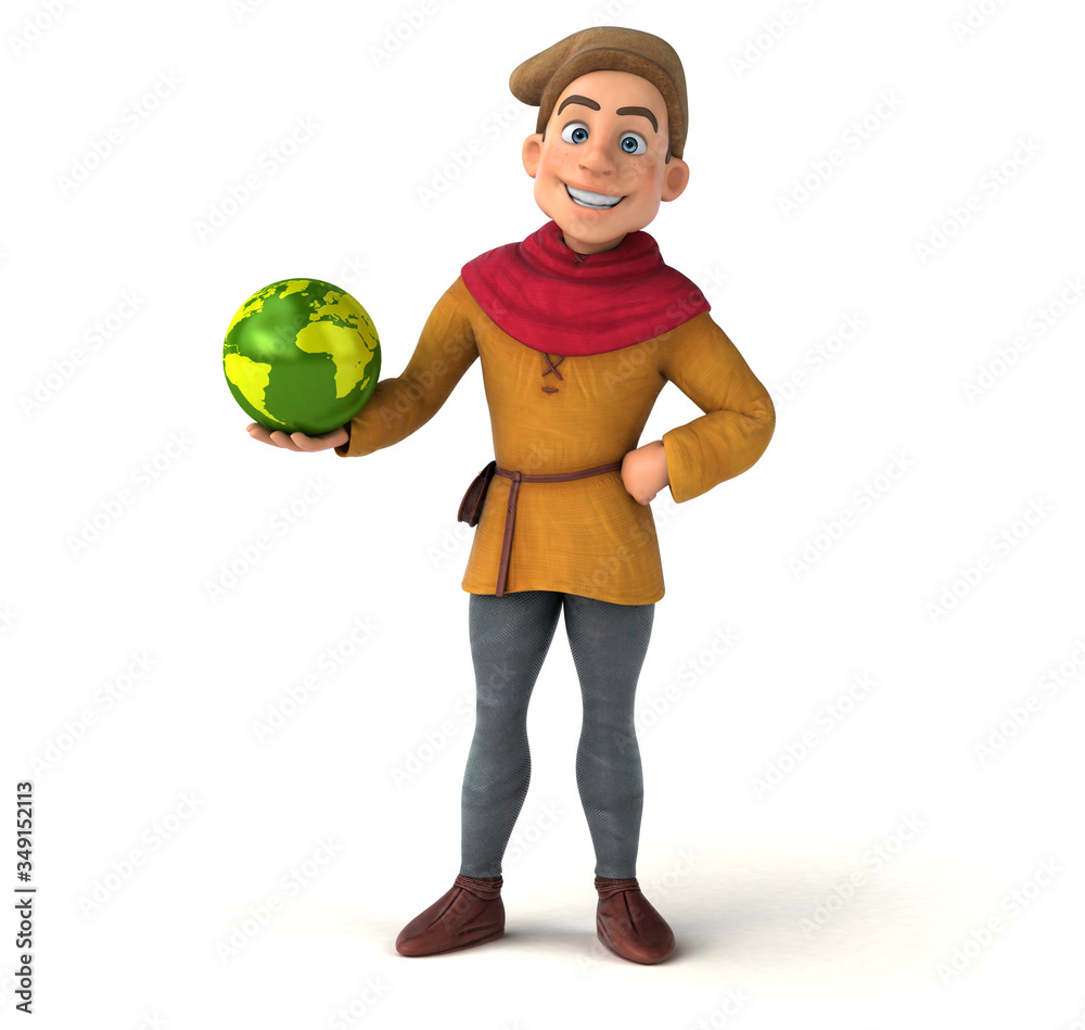 3D Illustration of a medieval historical character 3D Illustration of a medieval historical character