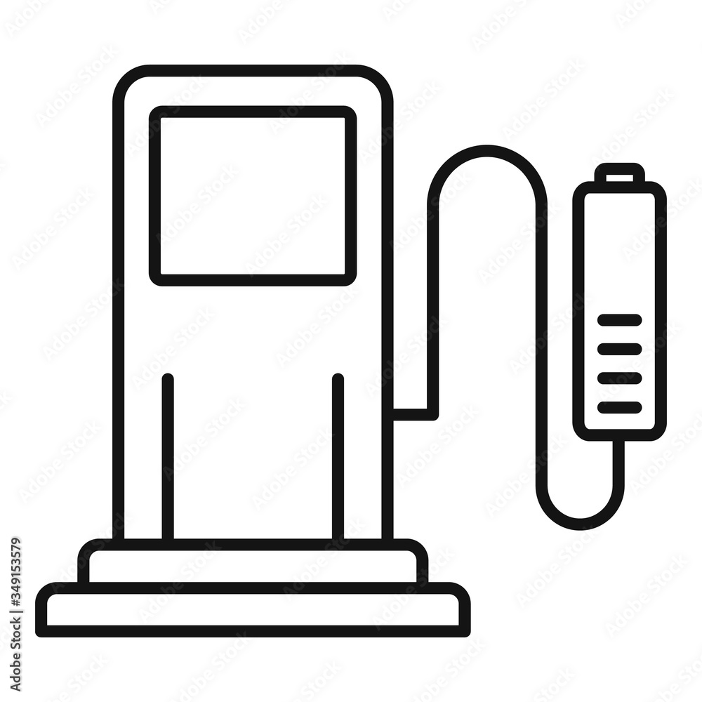 Car charging station icon. Outline car charging station vector icon for web design isolated on white background Car charging station icon. Outline car charging station vector icon for web design isolated on white background