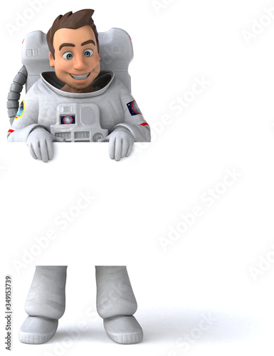 Fototapeta Naklejka Na Ścianę i Meble -  Fun astronaut - 3D Illustration