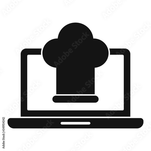 Online cooking show icon. Simple illustration of online cooking show vector icon for web design isolated on white background