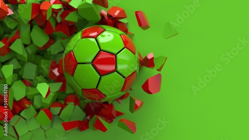 Fotoroleta stary sport wzór 3D piłka nożna
