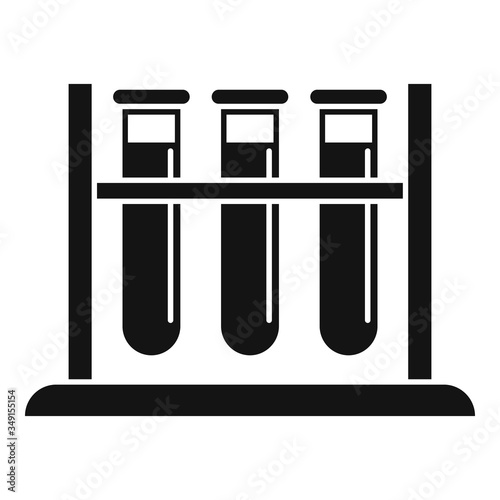 Blood test tube stand icon. Simple illustration of blood test tube stand vector icon for web design isolated on white background