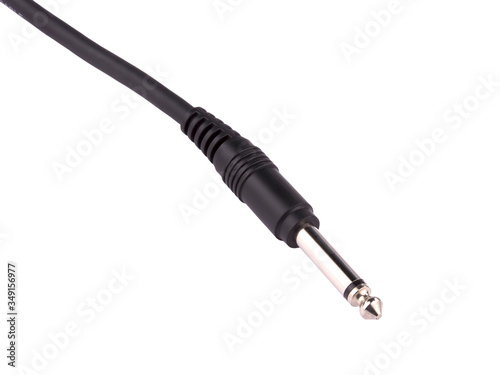 6.3 mm jack cable on white background