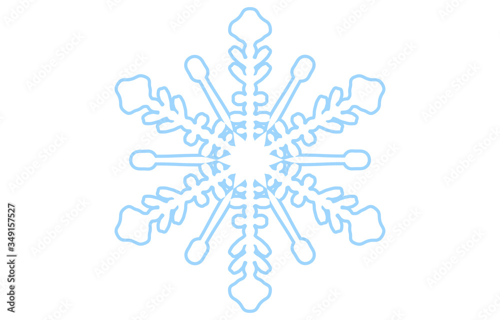 青い雪の結晶のベクターイラスト 青い雪の結晶のベクターイラスト