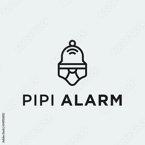 alarm diaper logo. diaper icon