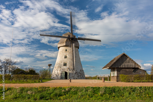 Cit Araisi, Latvia. Old historic windmill and nature.