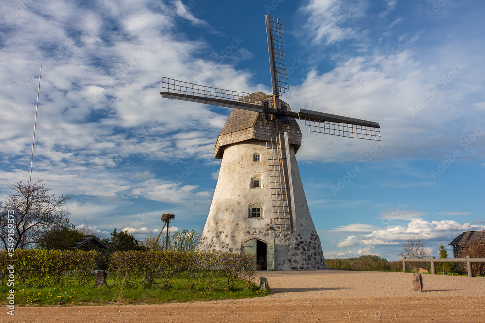 Cit Araisi, Latvia. Old historic  windmill and nature.