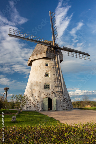 Cit Araisi, Latvia. Old historic windmill and nature.